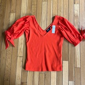 Anthro orange ribbed top!